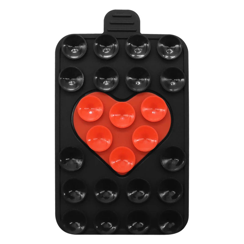 Heart Silicone Suction Cup Phone Holder – Wall & Desk Stand Phone Suction Stand PLUSH style 12