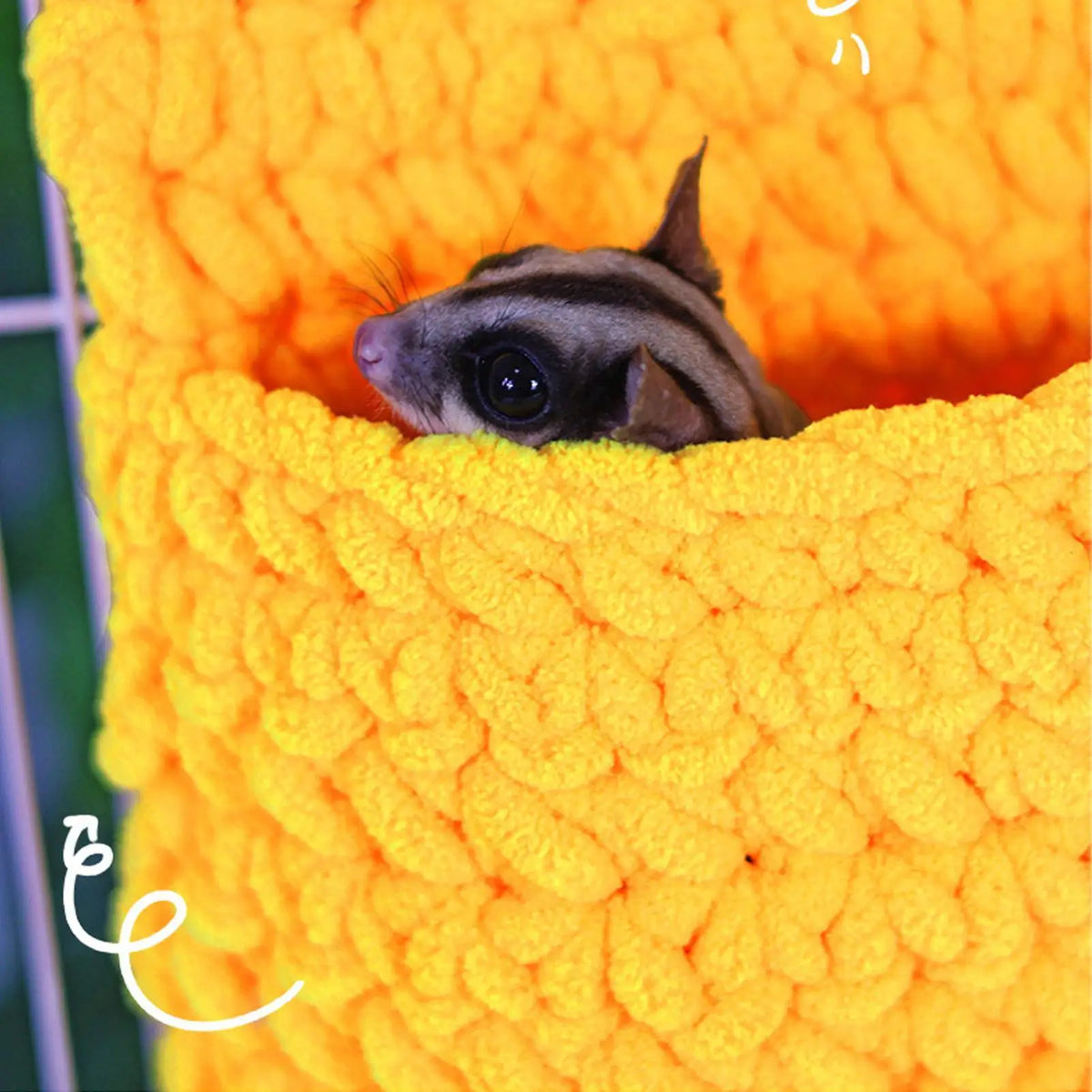Sugar Glider Sleep Pouch – Soft Plush Hammock Nest for Pets Small Pet Hammock PLUSH