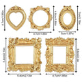 Mini Baroque Gold Resin Picture Frames Set of 5 | Desk Décor Mini Picture Frames PLUSH dark gold