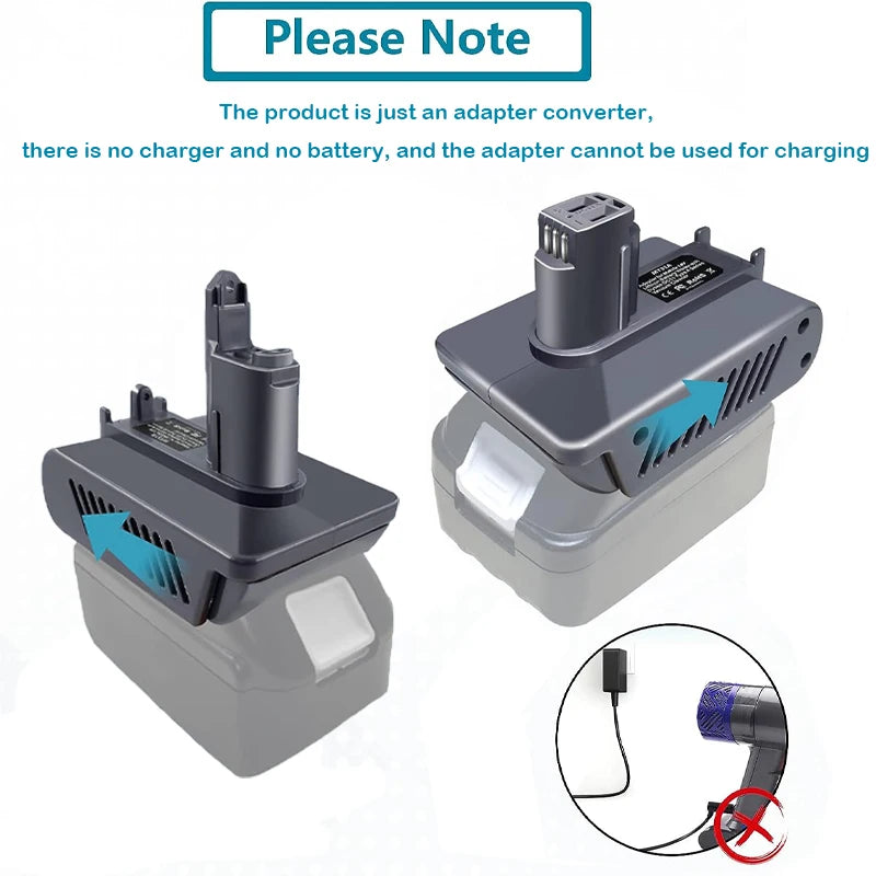Makita 18V to Dyson Type A & B Battery Adapter – DC31 DC34 DC35 Battery Adapter PLUSH
