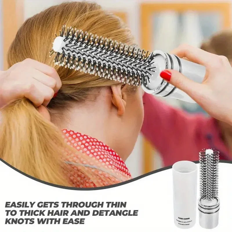 Round Barrel Hair Brush – Portable Wet & Dry Styling Comb Round Hair Brush PLUSH