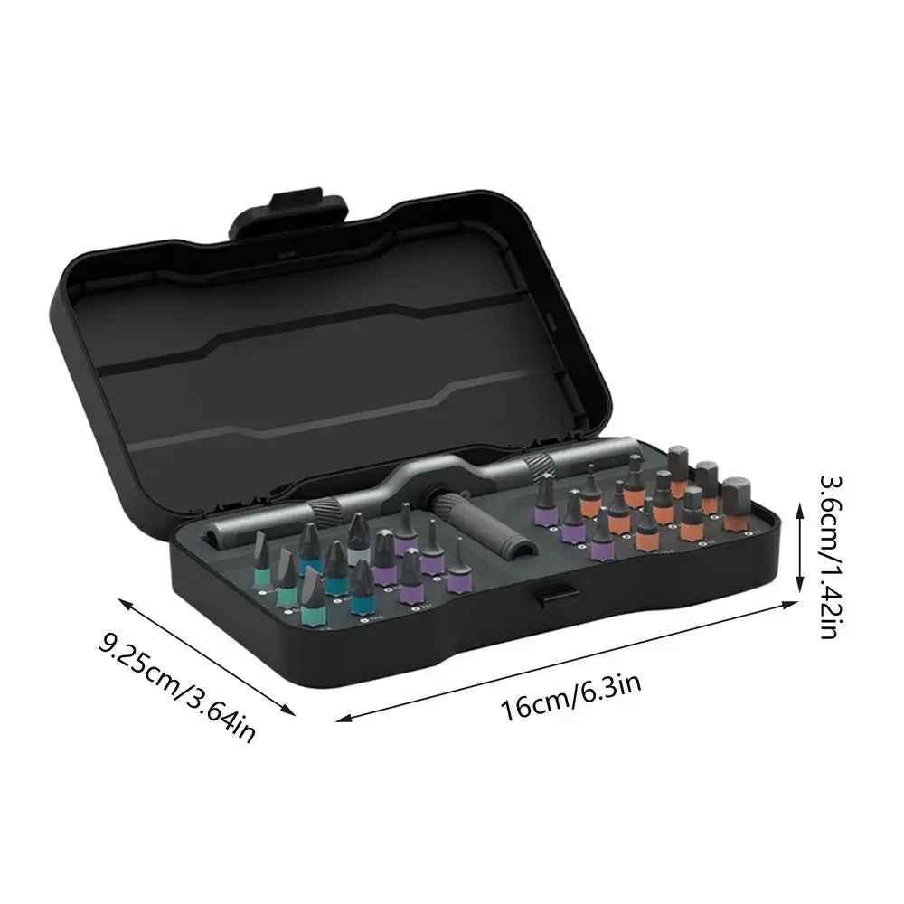 24-in-1 Ratcheting Screwdriver Set – Magnetic Multi-Bit Kit Ratchet Screwdriver Set PLUSH Set