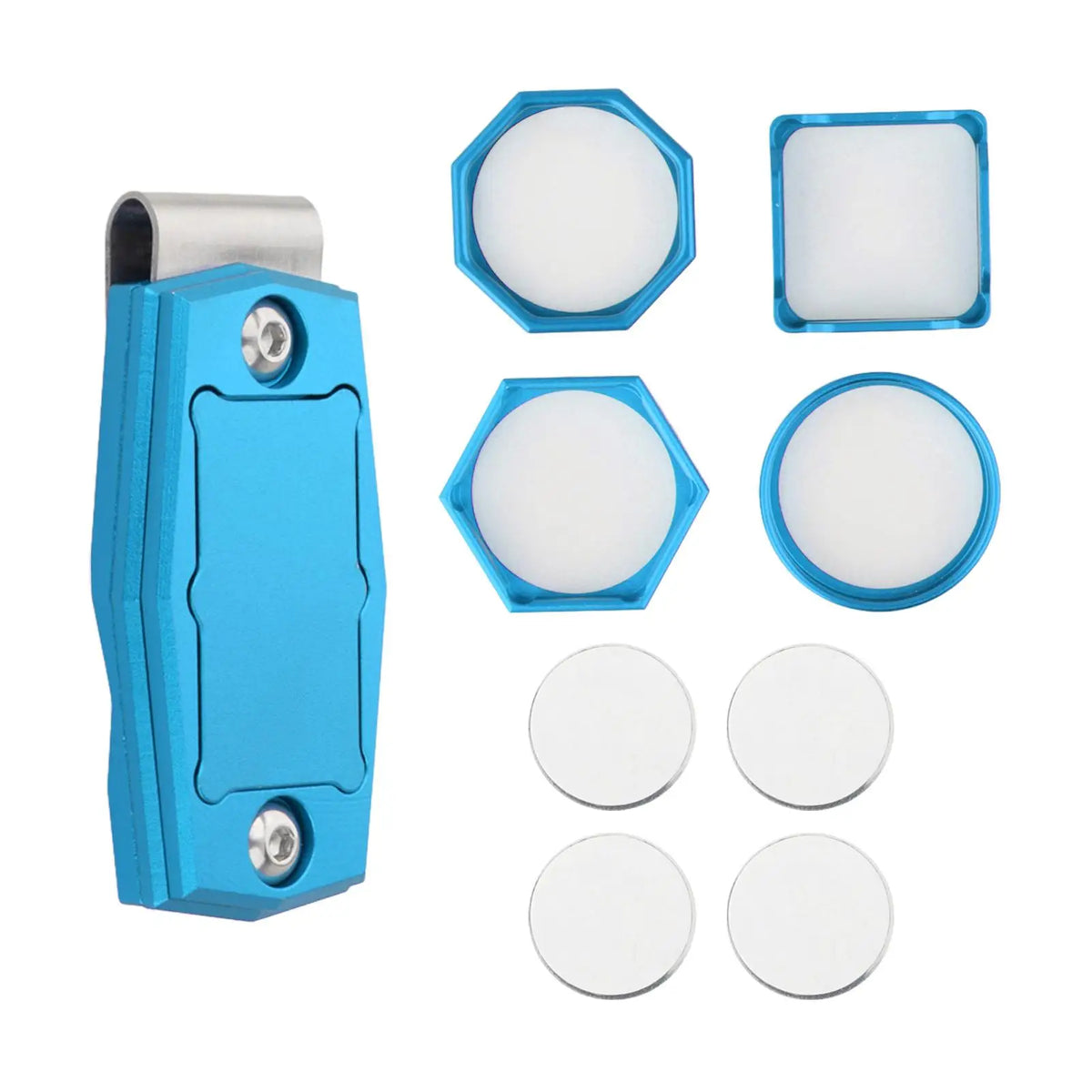Tooyful Billiard Chalk Holder with Belt Clip – 4 Shapes Billiard Chalk Holder PLUSH Blue