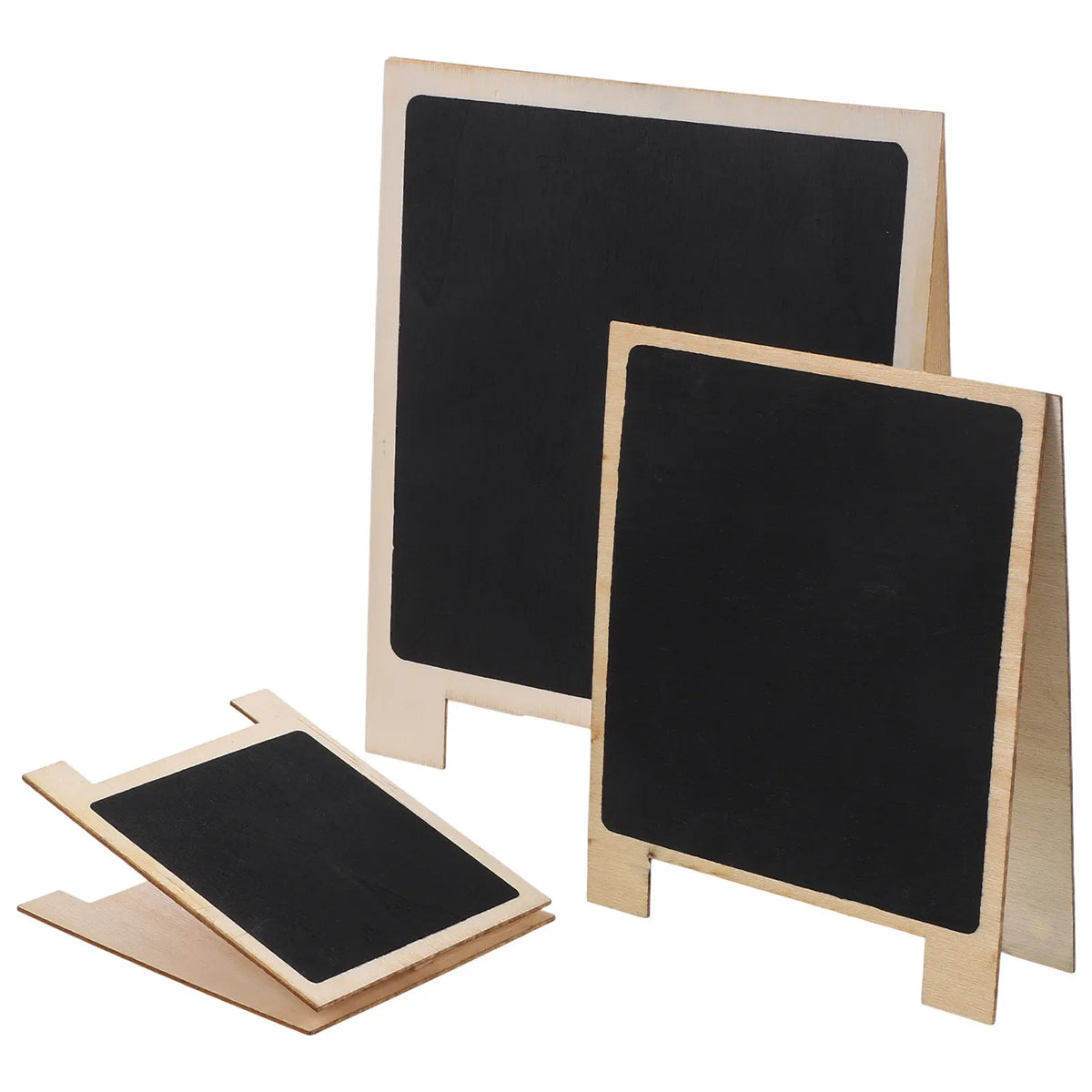 3-Pack Mini Chalkboard Signs – Erasable Desktop Blackboards Mini Chalkboard Signs PLUSH
