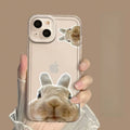 Cute Cartoon Dog Rabbit Clear iPhone Case – Couples Cover Phone Case PLUSH style 4 iPhone 14