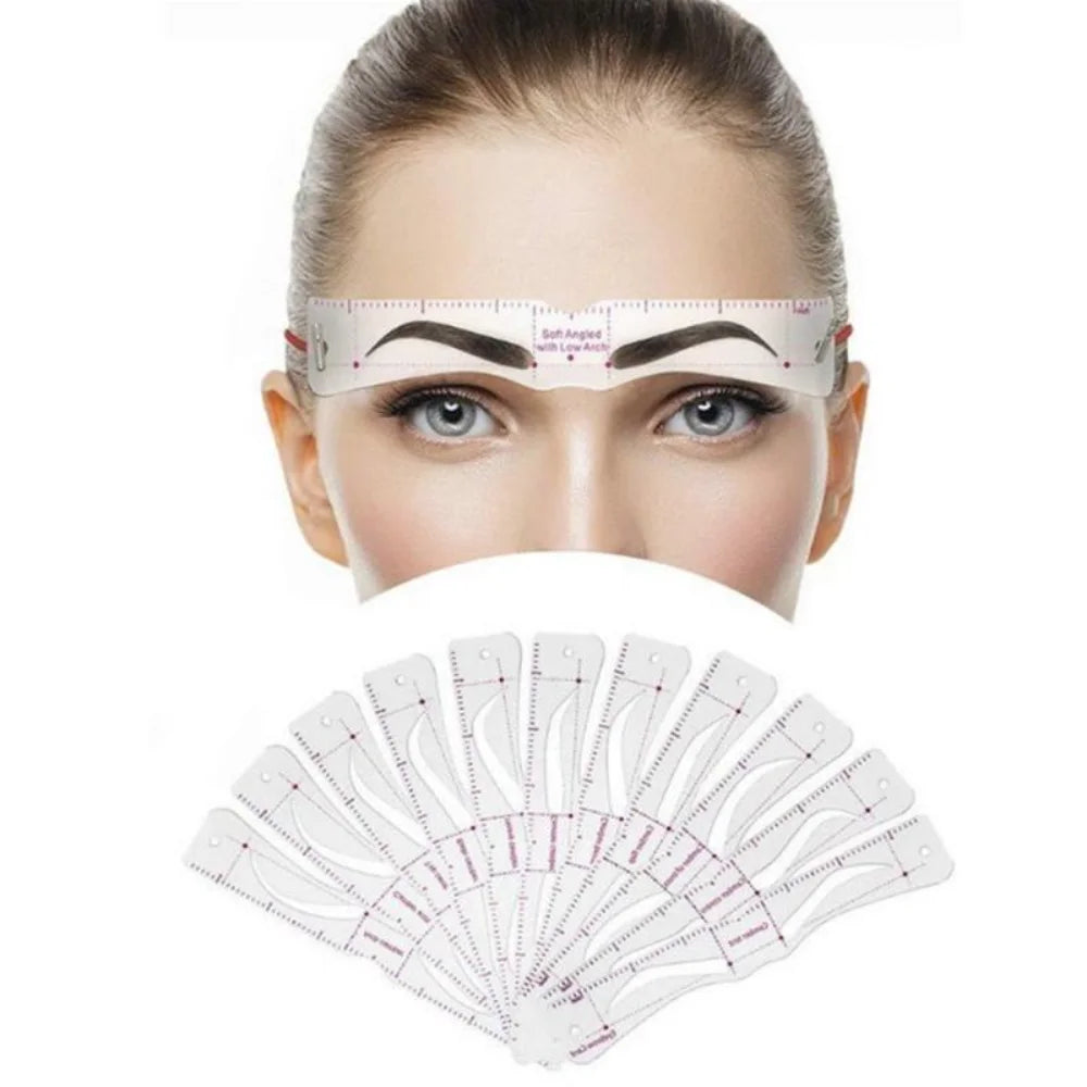 Reusable Eyebrow Stencil Kit – 12 Brow Shaping Templates Eyebrow Stencil Kit PLUSH