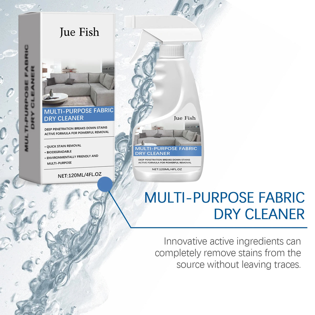 Fabric Stain Remover Spray – Sofa, Carpet & Mattress Cleaner Fabric Cleaner Spray PLUSH