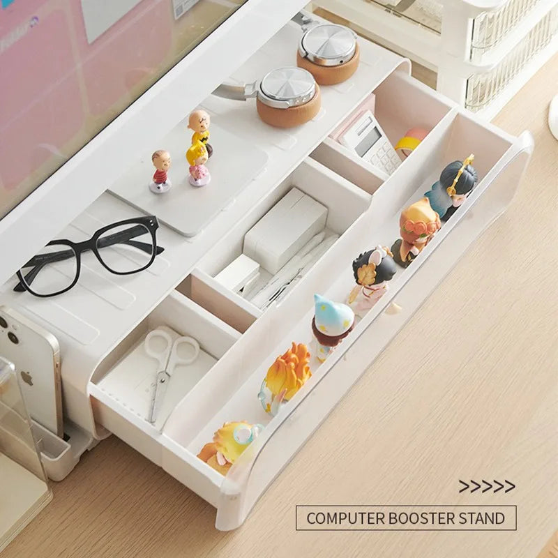 Transparent Monitor Stand & Display Shelf for Collectibles Monitor Stand & Shelf PLUSH