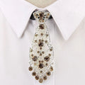 Rhinestone Crystal Necktie – Adjustable Tassel Formal Tie Rhinestone Necktie PLUSH Style2