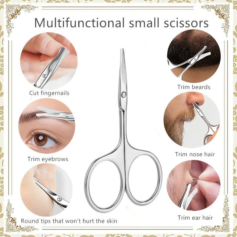 Rounded Tip Grooming Scissors – Eyebrow, Nose & Beard Trim Grooming Scissors PLUSH