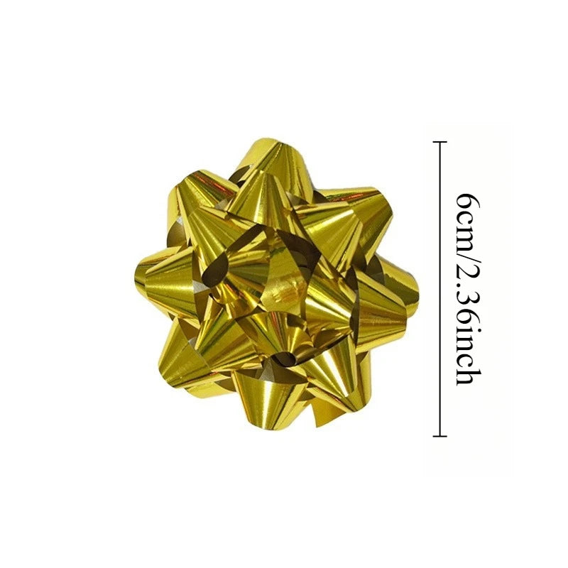Metallic 3D Star Gift Box Decorations 12/24/36pcs – Ornaments Gift Box Decoration PLUSH