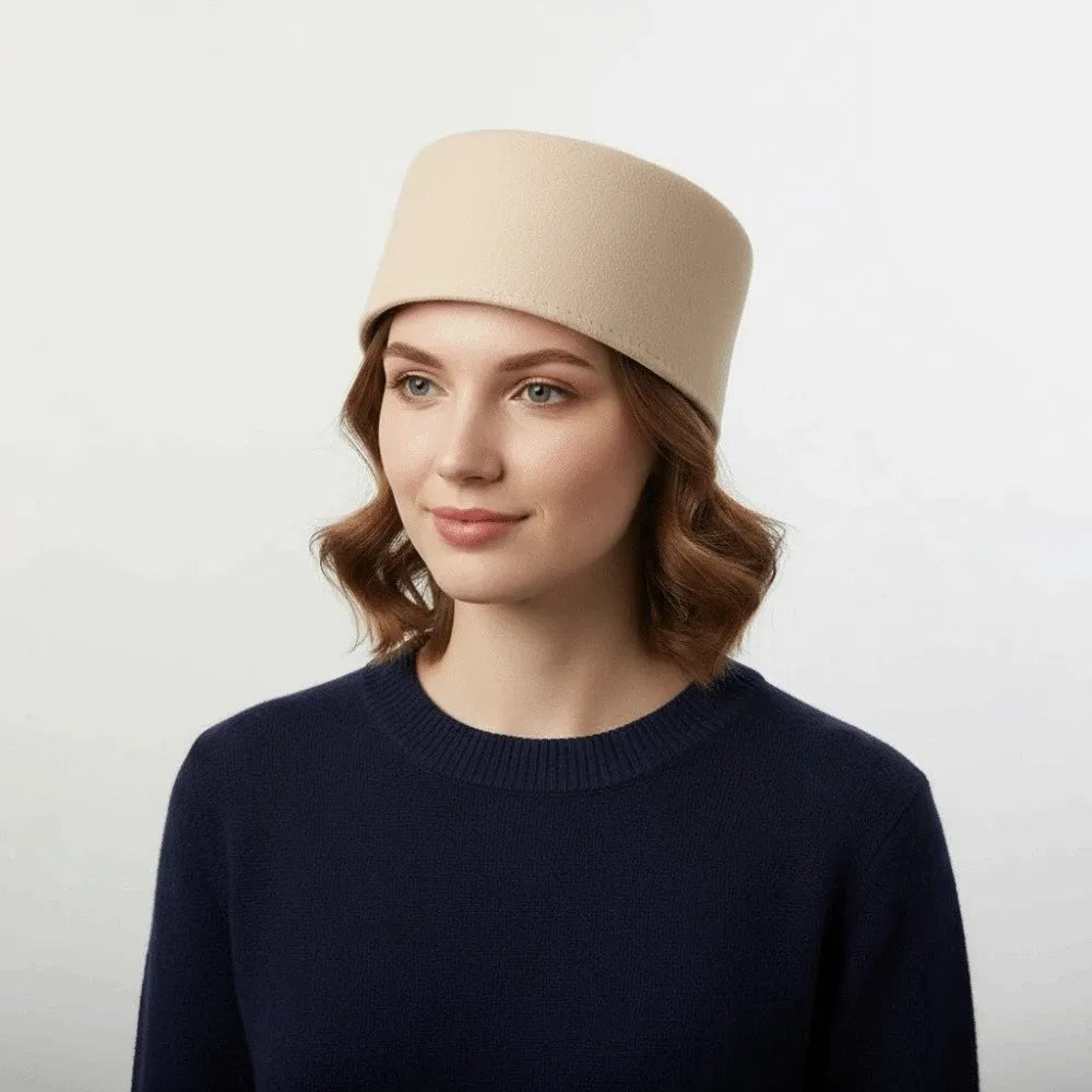 Vintage Pillbox Hat – French Stewardess Formal Hat for Women Pillbox Hat PLUSH