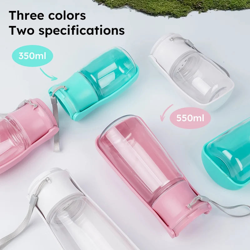 Portable Folding Dog Water Bottle 350ml – Travel & Outdoor Pet Water Bottle PLUSH