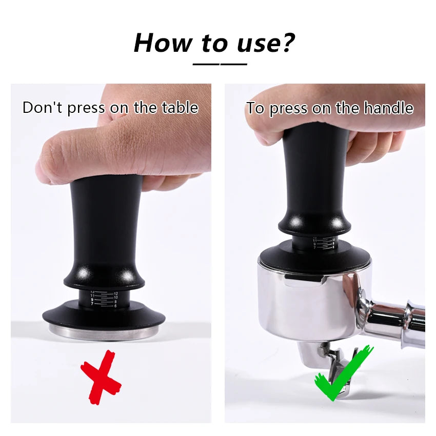 Calibrated Spring-Loaded Coffee Tamper 51/54/58mm | Barista Tool Espresso Coffee Tamper PLUSH