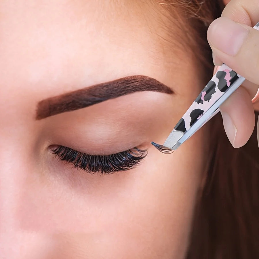 Stainless Steel Eyebrow Tweezers Set 4 Pcs | Precision Kit Eyebrow Tweezers Set PLUSH