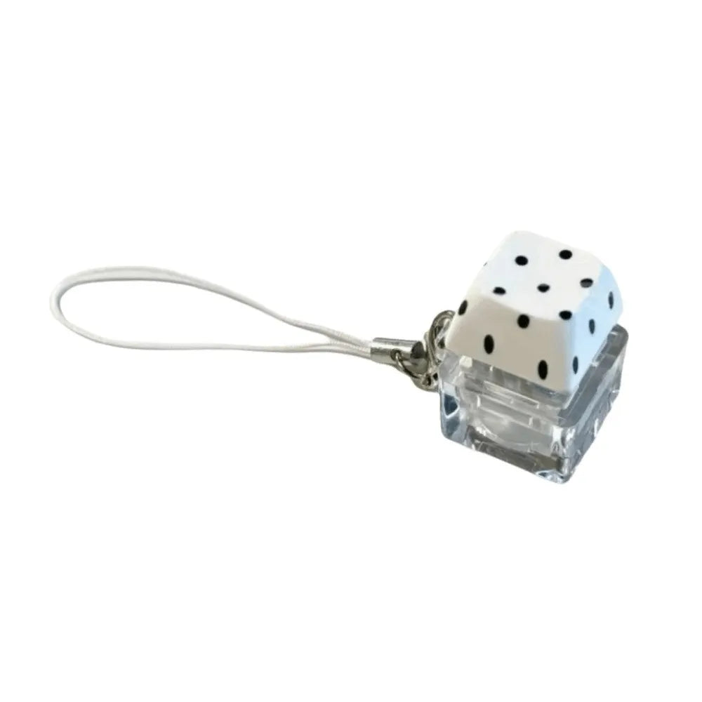 Fidget Button Clicker Pendant – Cute Star & Polka Dot Print Fidget Clicker Toy PLUSH White Polka Dot