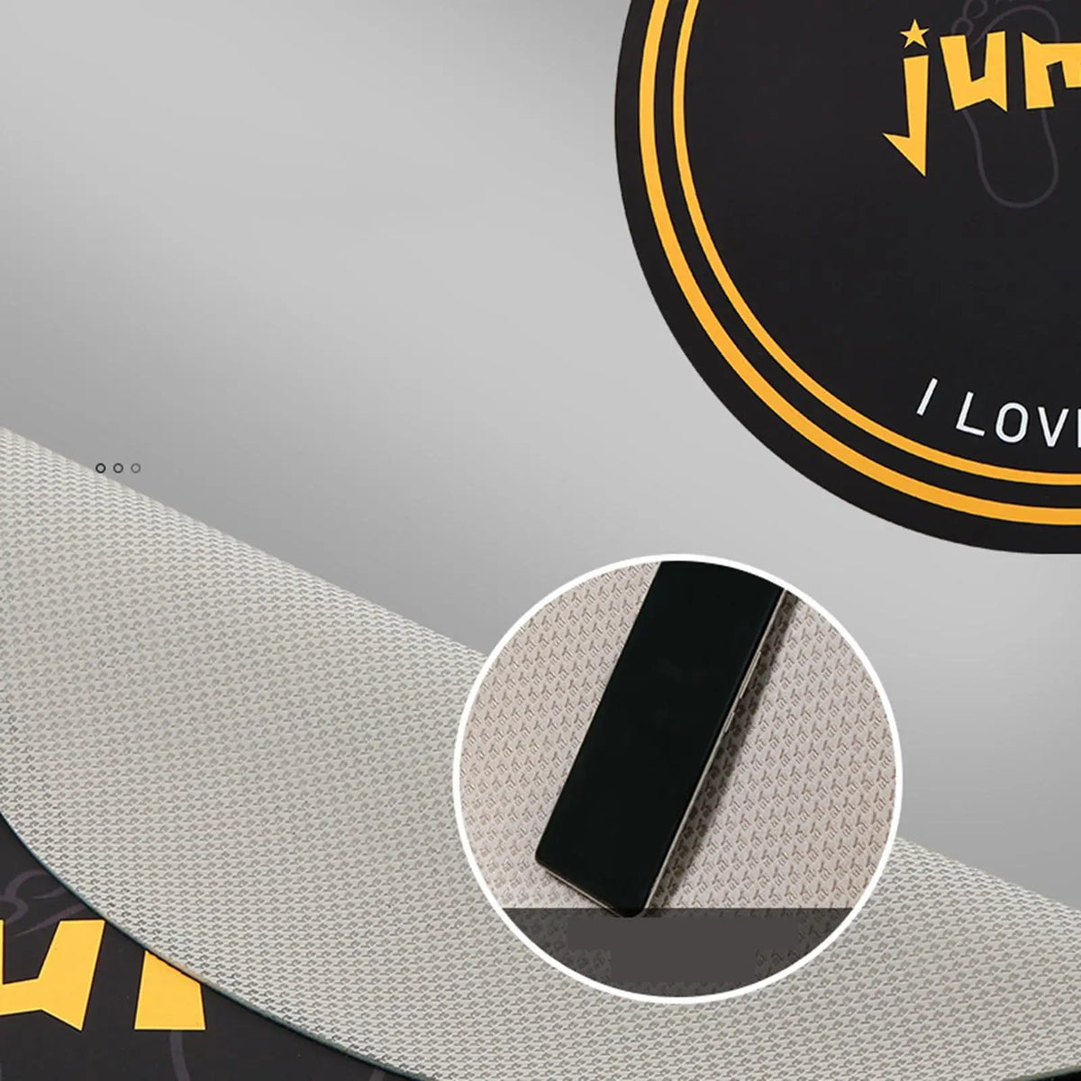 Round Jump Rope Mat – Non-Slip Soundproof PU Silicone 125cm Exercise Fitness Mat PLUSH
