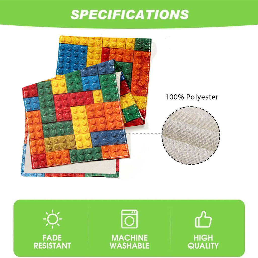 Building Brick Pattern Table Runner – Kids Room & Party Décor Table Runner PLUSH