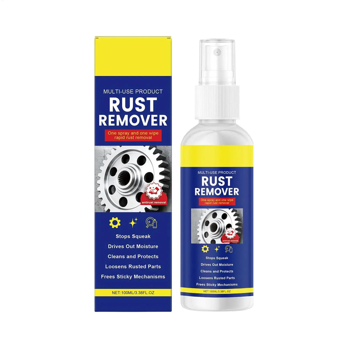 100ml Rust Remover Spray for Car Wheels & Metal Surfaces Rust Remover Spray PLUSH