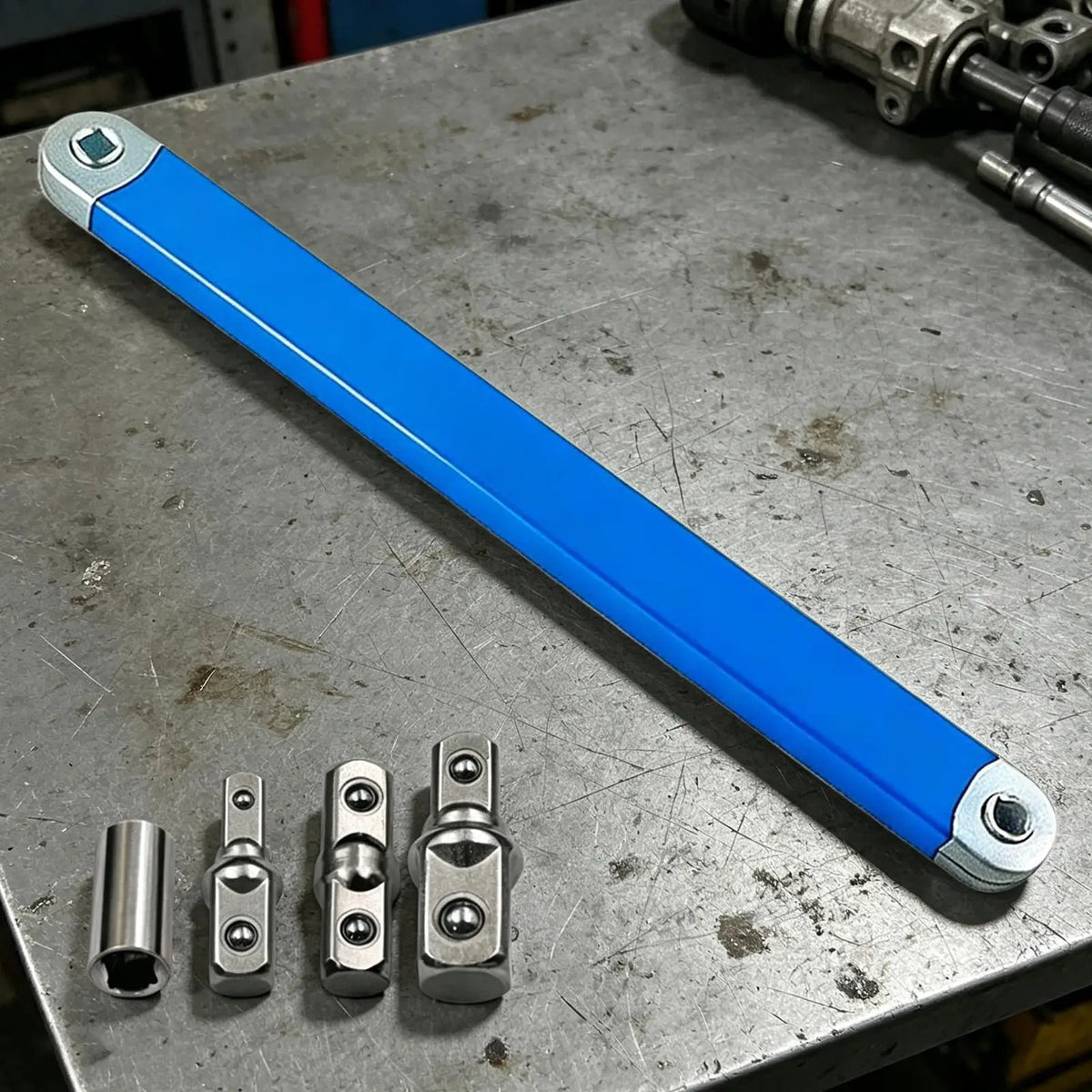 3/8" Heavy-Duty Ratchet Extension Wrench with 4 Adapters Ratchet Extension Wrench PLUSH