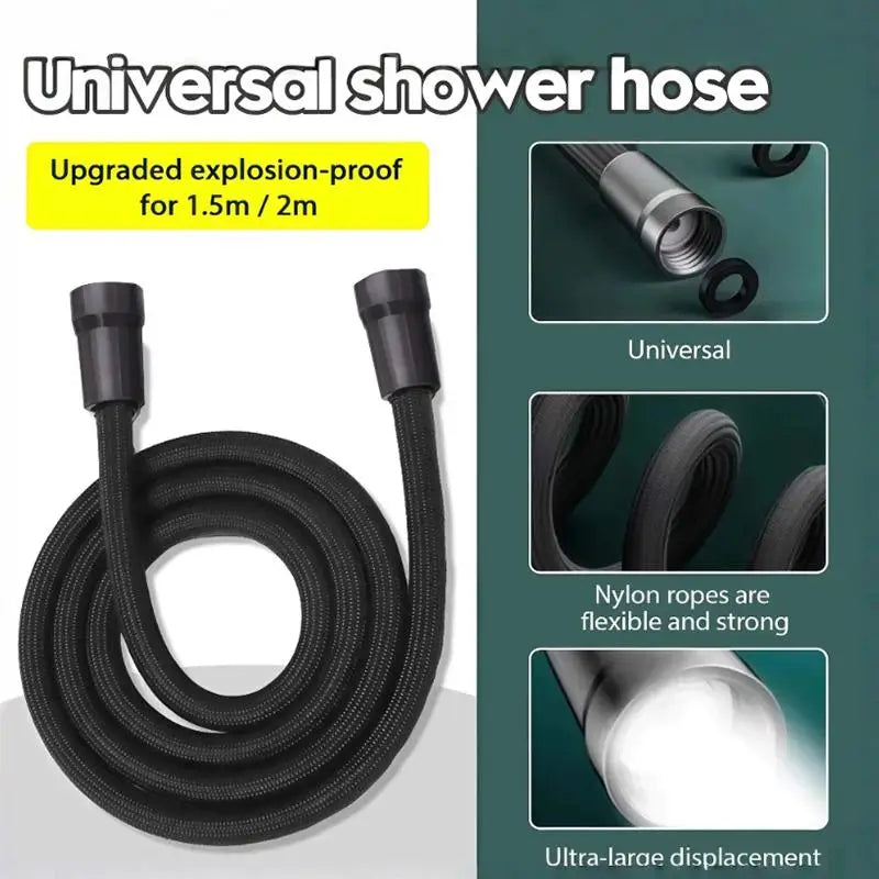 Reinforced High-Pressure Shower Hose 59" Anti-Kink Universal Fit Shower Hose PLUSH