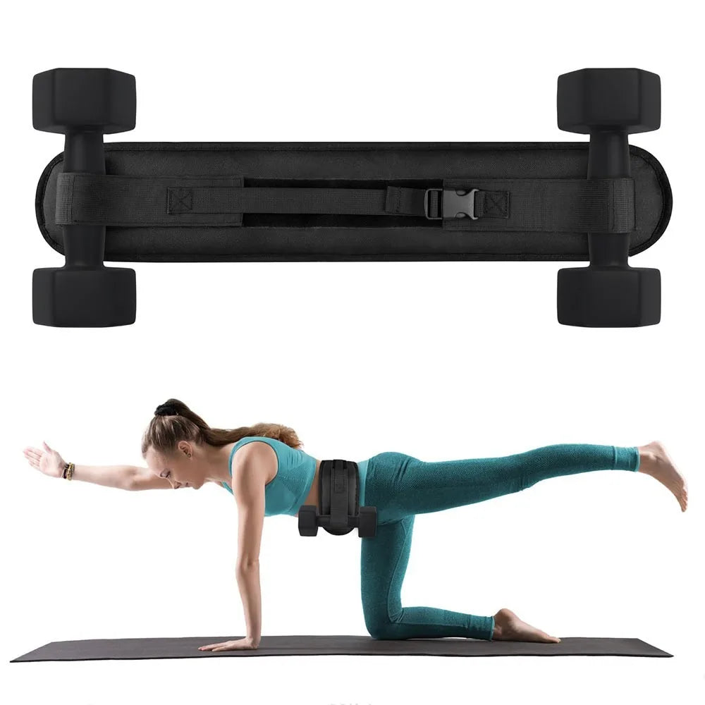 Non-Slip Hip Thrust Belt – Adjustable Dumbbell Strap for Glutes Weightlifting Hip Belt PLUSH