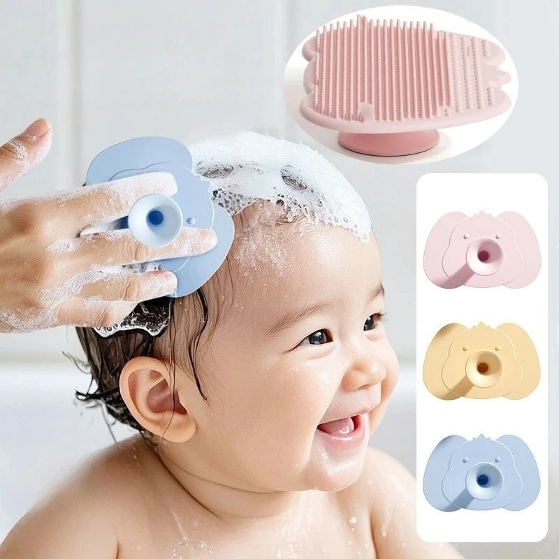 Baby Silicone Hair Wash Brush – Scalp Massage & Cleansing Baby Bath Brush PLUSH