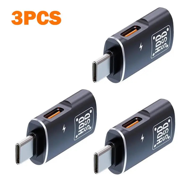 Type-C OTG Adapter 2-in-1 USB 2.0 Data Sync & Charging USB-C OTG Adapter PLUSH 3PCS Black