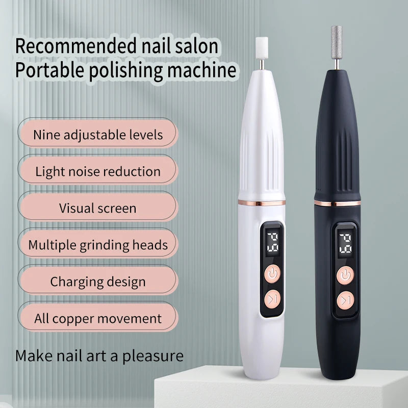Rechargeable Electric Nail Grinder – Wireless Portable Nail File Electric Nail Grinder PLUSH