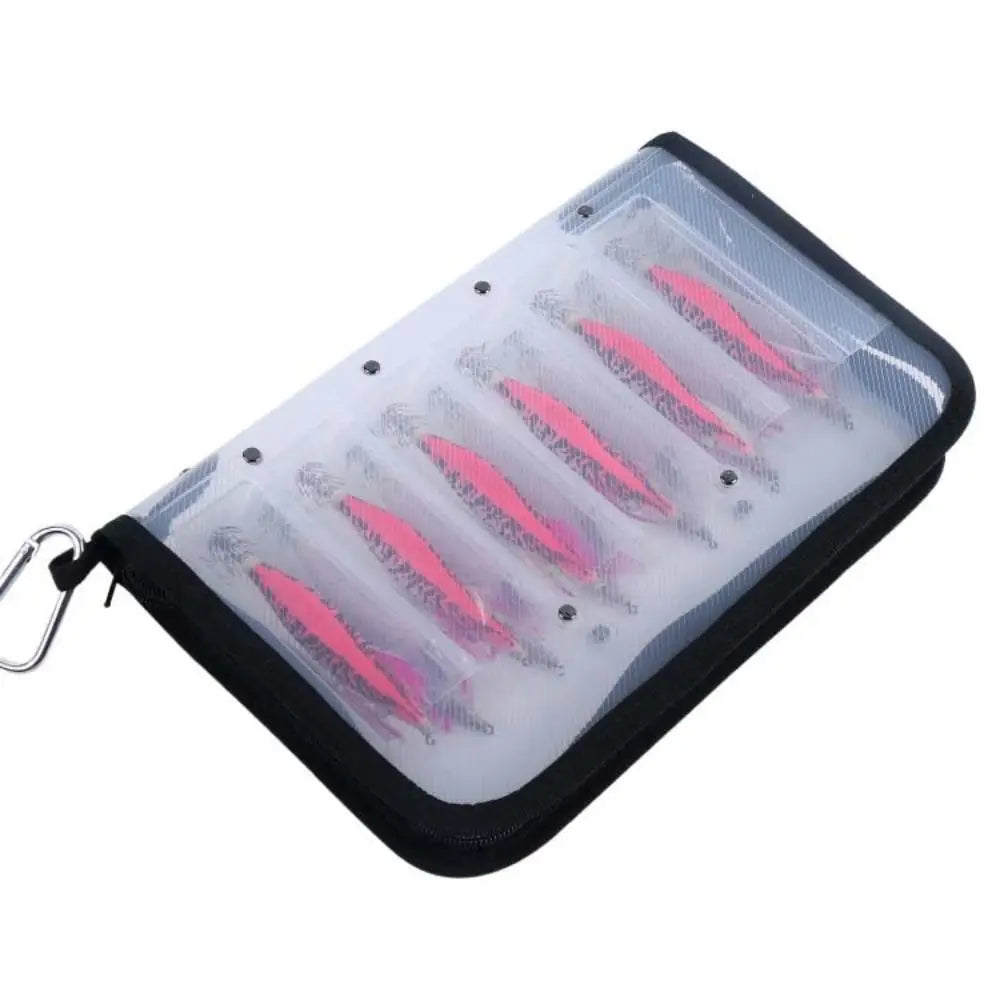 Waterproof 12-Grid Fishing Lure Storage Bag – Squid Jig Case Fishing Tackle Bag PLUSH