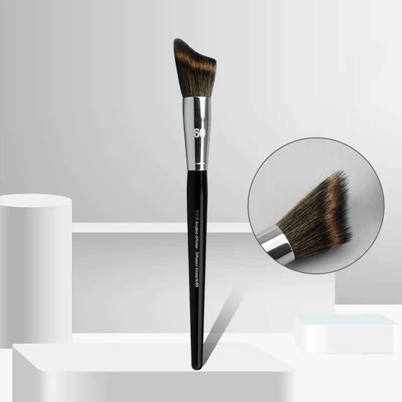 Pro Angled Sculpting Makeup Brush – Wood Handle SEP #60 Makeup Brush PLUSH