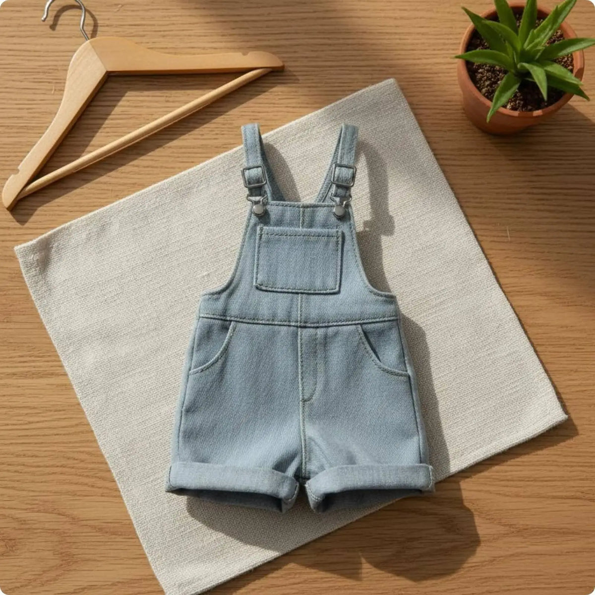 1/6 Scale Female Doll Overalls Shorts Outfit – 12 Inch Figure Doll Clothing Set PLUSH
