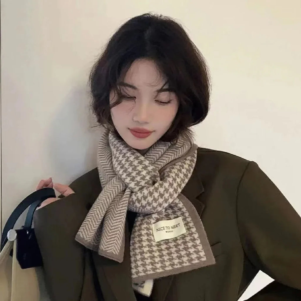 Women's Thickened Double-Sided Knit Scarf Set – Warm Winter Knit Scarf Set PLUSH