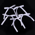 10pcs Satin Ribbon Bows 7x12cm – Colorful Bowknot Ornaments Ribbon Craft Bows PLUSH White 7X12cm