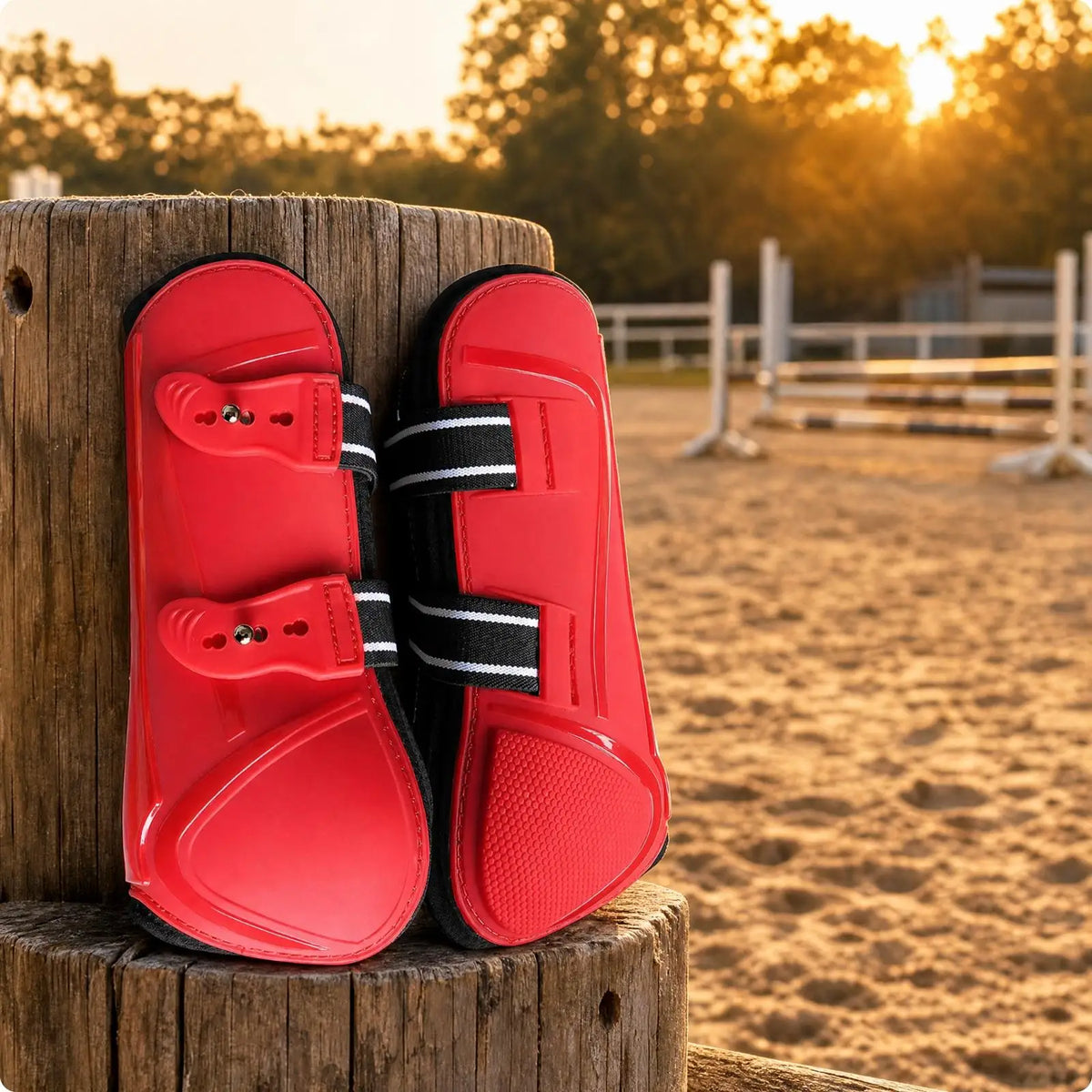 Horse Front Leg Tendon Boot – PU Shell & Neoprene | Sunnimix Horse Leg Boot PLUSH
