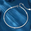 Adjustable Beaded Thin Chain Bracelet – Silver Women's Jewelry Chain Link Bracelet PLUSH Silver