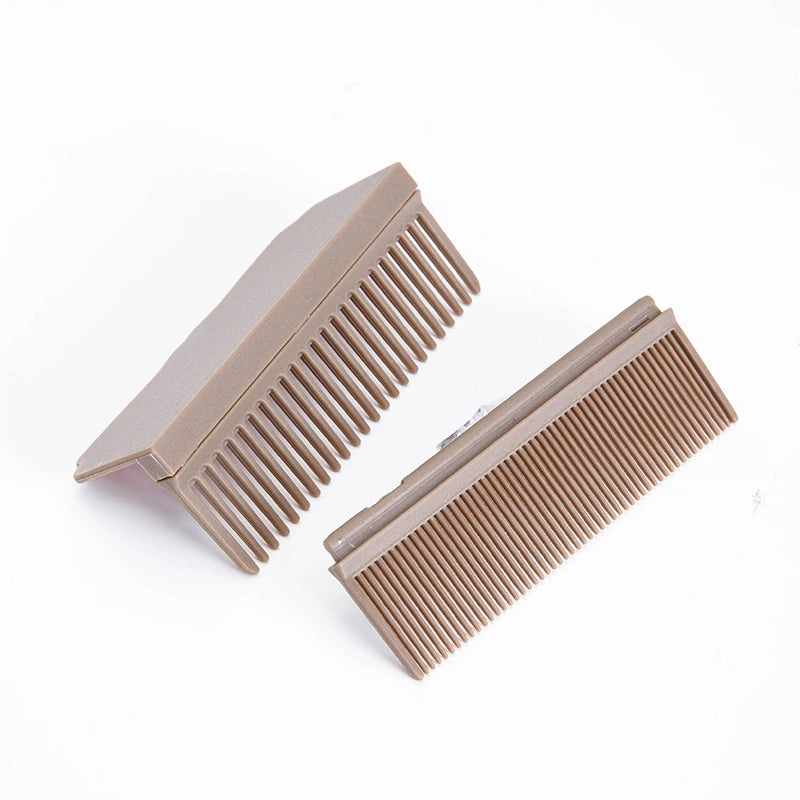 Flat Iron Comb Attachment – Clip-On Hair Straightener Comb Hair Styling Accessory PLUSH Dark coffee