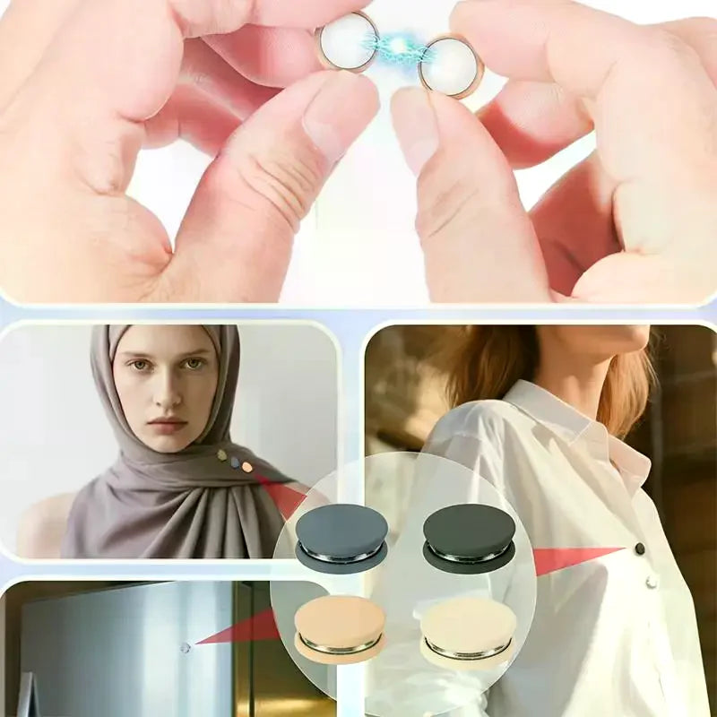 No-Sew Seamless Clothes Clips – Adjustable Buttons 2/4/8pcs Clothing Clips PLUSH