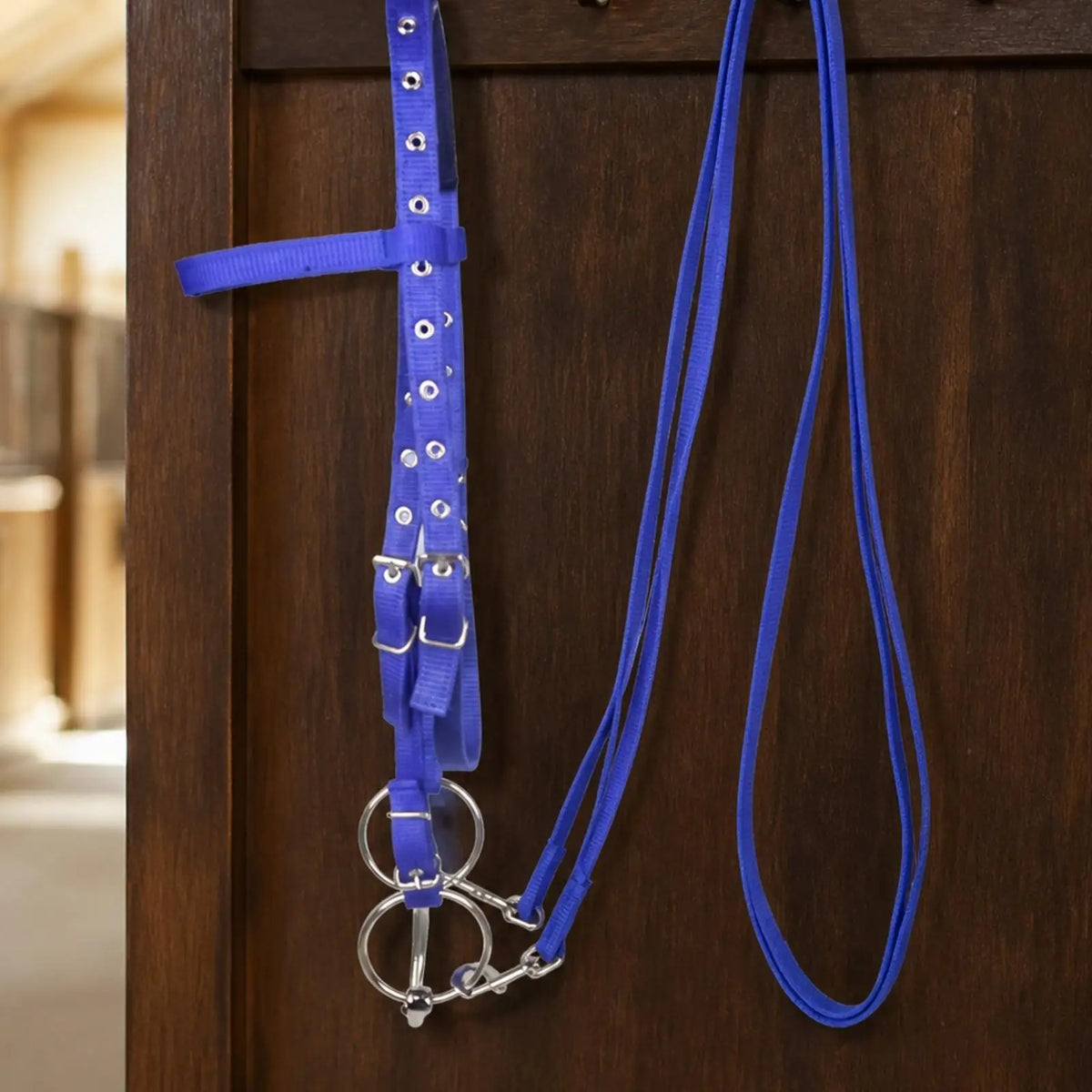 Lightweight Nylon Pony Bridle – Adjustable Buckles Riding Kit Equestrian Bridle PLUSH