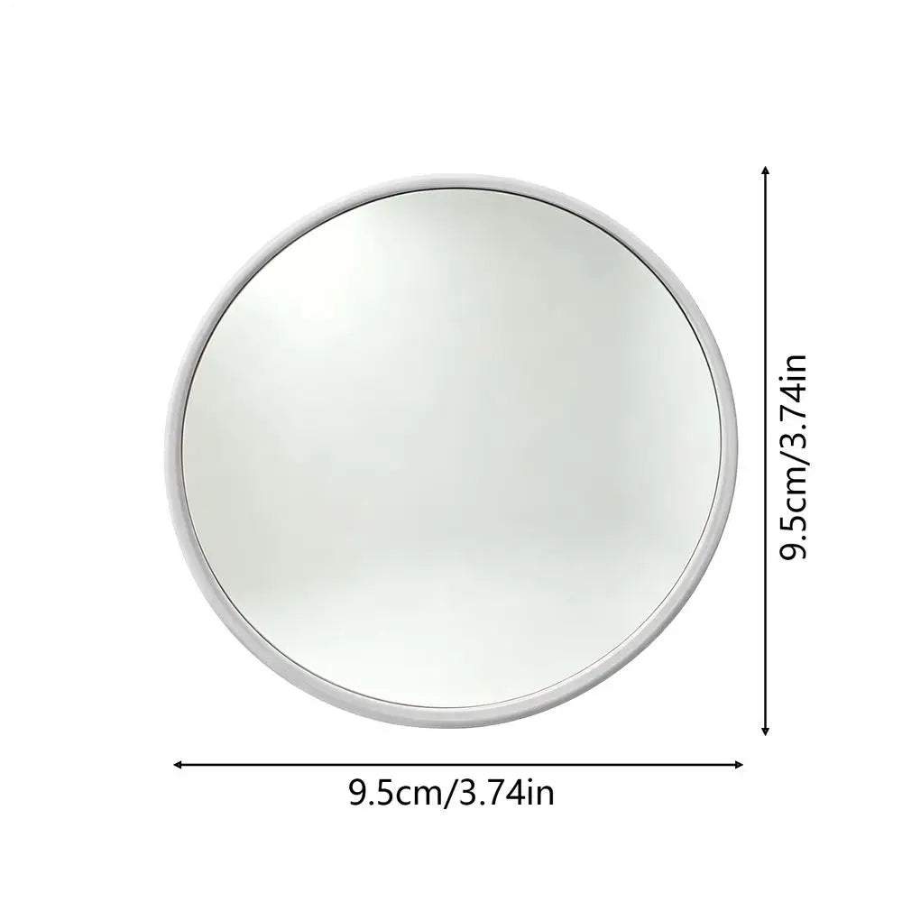 9.5cm Portable Convex Wide-Angle Mirror for Travel & Selfies Photography Mirror Tool PLUSH Grey 9.5cm