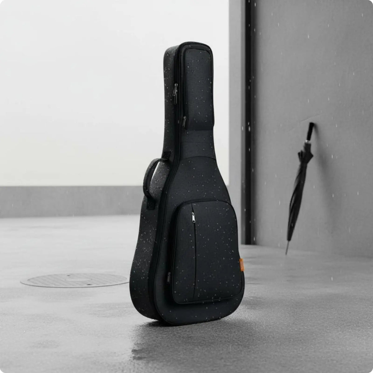 Padded Guitar Backpack Case | Fits 36–41" Acoustic Guitars Guitar Gig Bag PLUSH Black 36 Inch