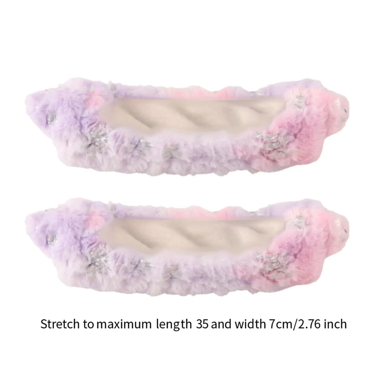 Flannel Ice Skate Blade Covers – Hockey & Figure Skate Guards Skate Blade Guards PLUSH A-Pink Purple