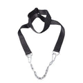 Adjustable Head Neck Harness with Chain | Strength Training Neck Training Harness PLUSH black-