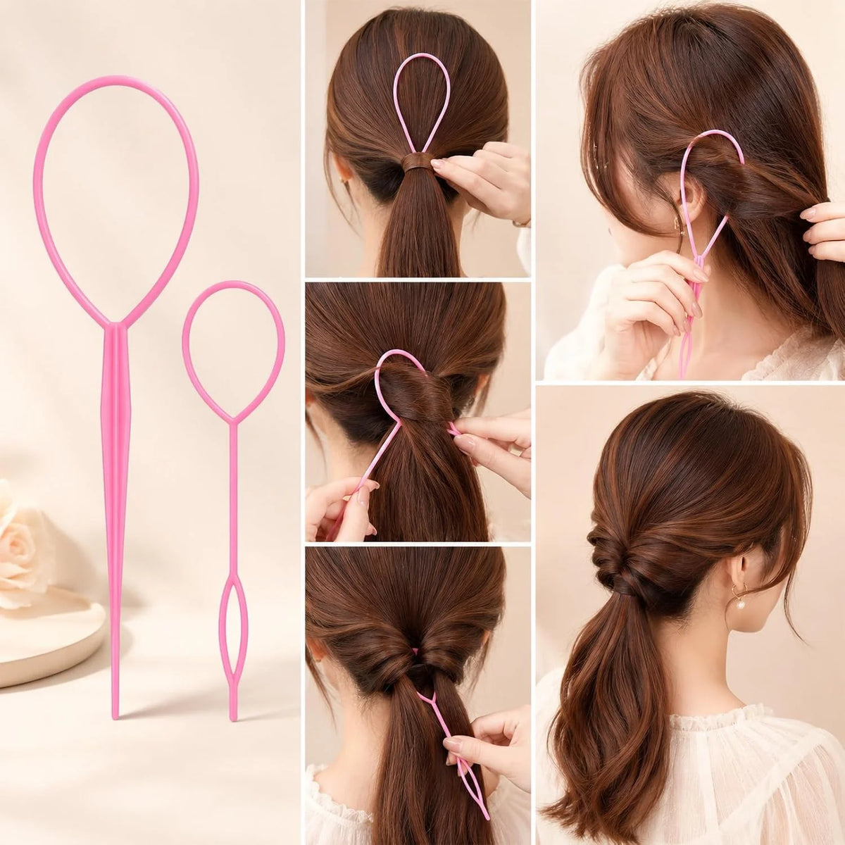 6-Piece Anti-Static Bamboo Detangling Comb Set – All Hair Types Hair Comb Set PLUSH