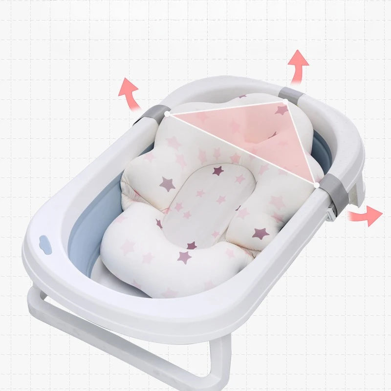 Foldable Baby Bath Support Pad – Newborn Bathing Hammock Baby Bath Hammock PLUSH
