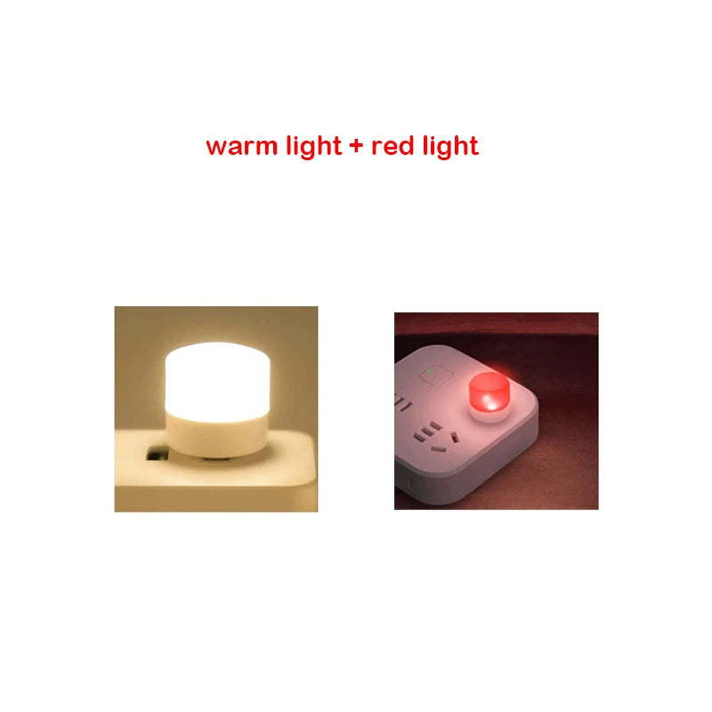 ZWINCKY USB LED Night Light – Mini Plug-In Reading Lamp 1W USB LED Night Light PLUSH 1 warm 1red China Mainland