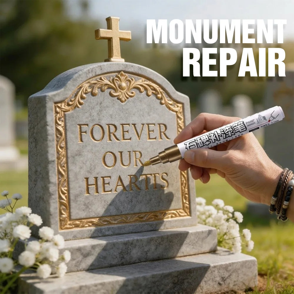 Tombstone Marker Pen – Restore Faded Granite Text | 12 Colors Tombstone Marker Pen PLUSH
