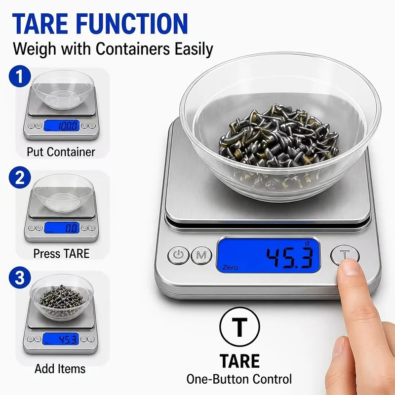 High-Precision Digital Scale 0.1g – Postal Jewelry Office Digital Bench Scale PLUSH