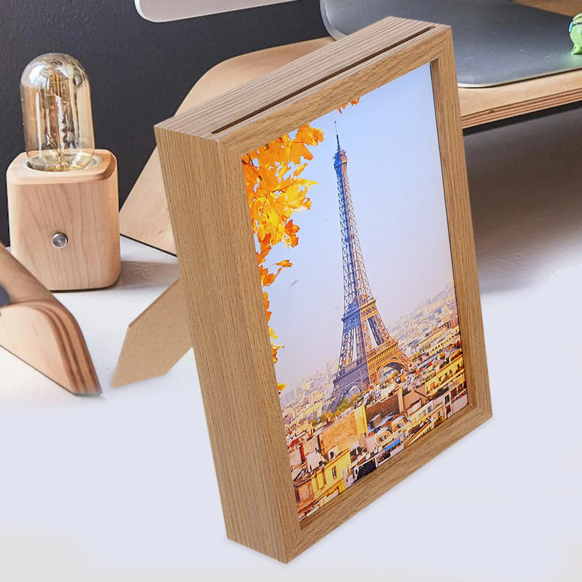 Wooden Picture Frame Hidden Storage Box | Mini Home Safe Hidden Storage Frame PLUSH