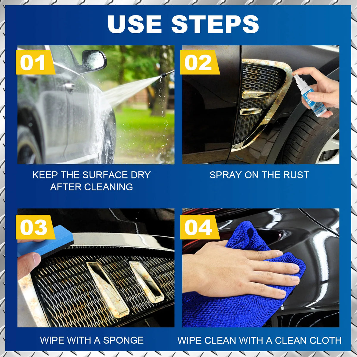RayHong Metal Rust Remover Spray 30ml/100ml – Auto Parts Polish Rust Remover Spray PLUSH